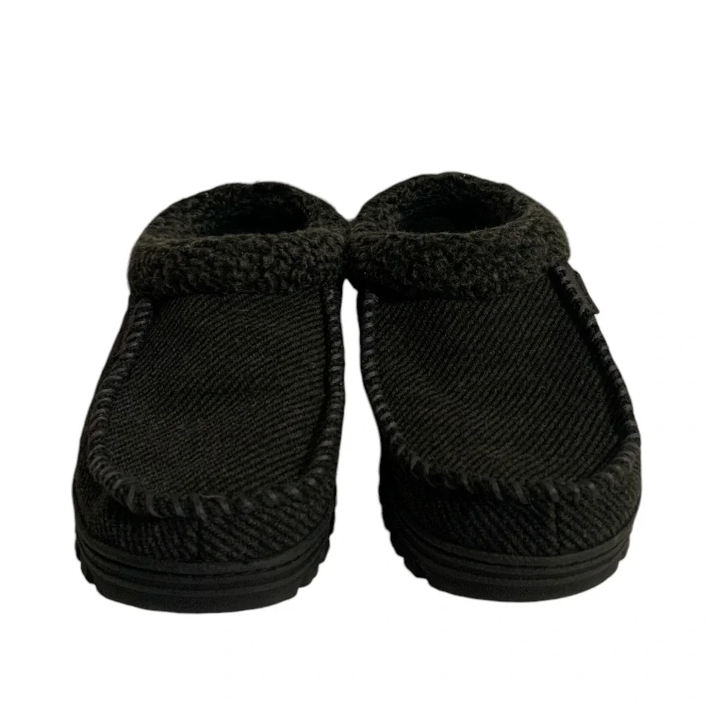 Dearfoams Men Gray Slip-On Slippers 11/12